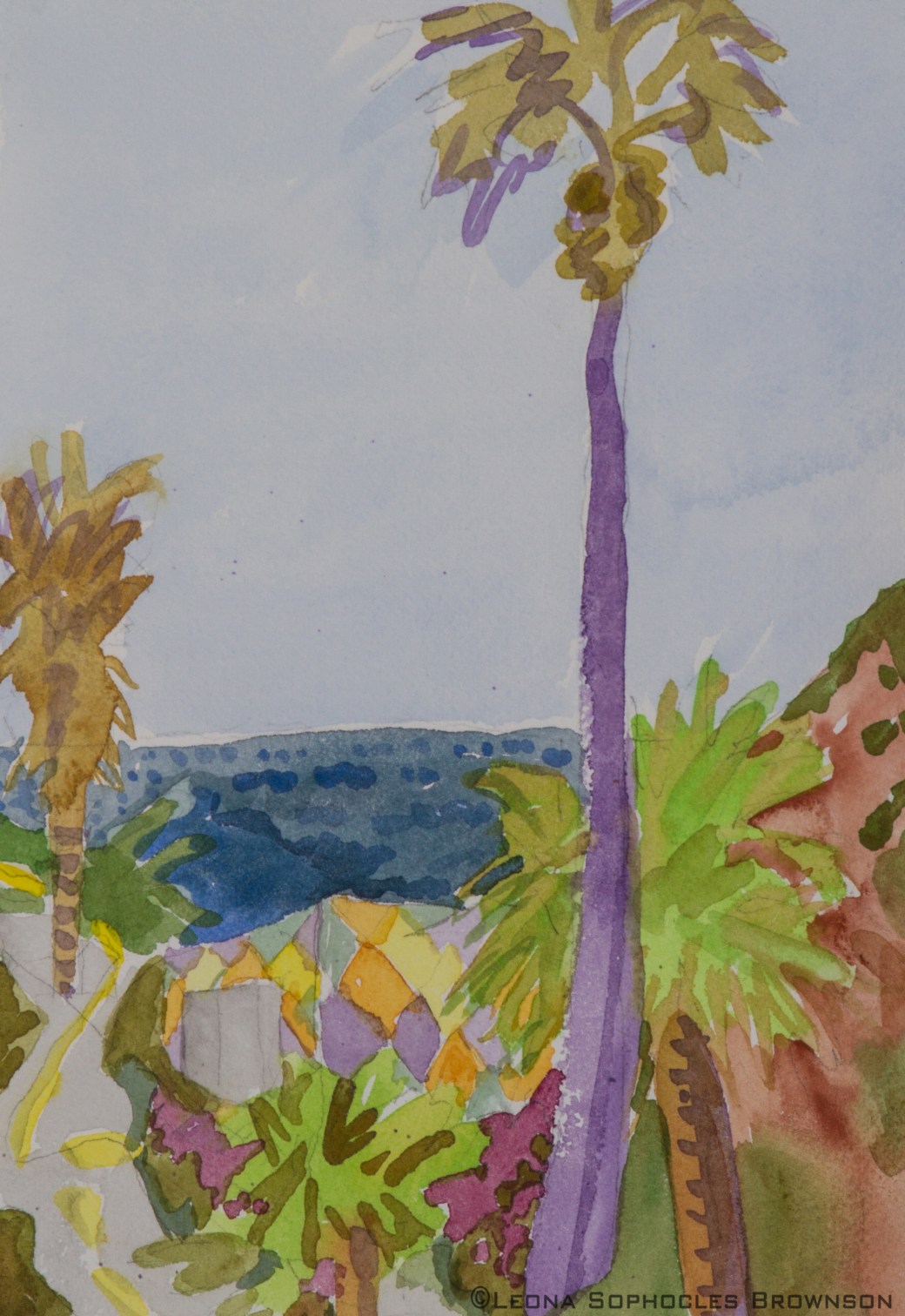 View from the Patio, Entrada Canyon | Oil on Canvas | 32"x44" framed