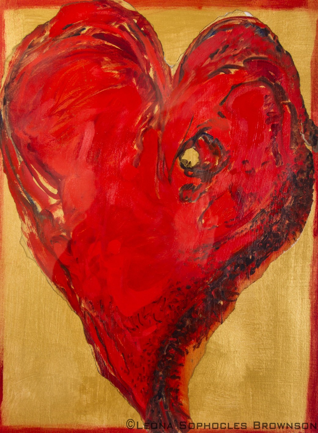 Wounded Heart | Mixed Media | 17"x21" framed