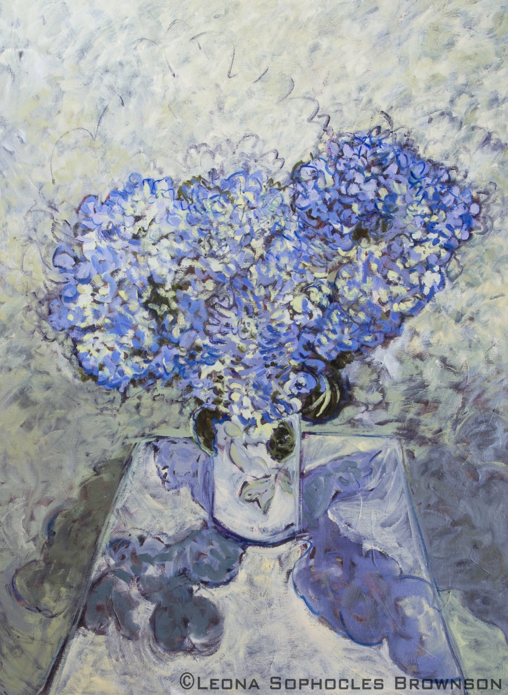 Hydrangeas | Oil on Canvas | 22"x33" framed