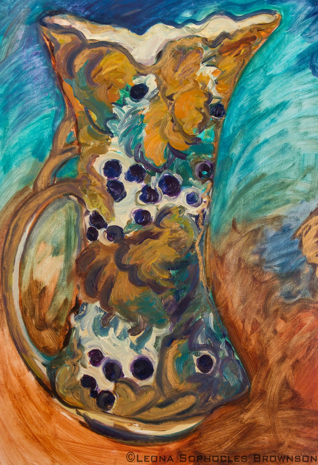 Victorian Vase #3; Close Up | Oil on primed, archival paper | 22"x30" unframed
