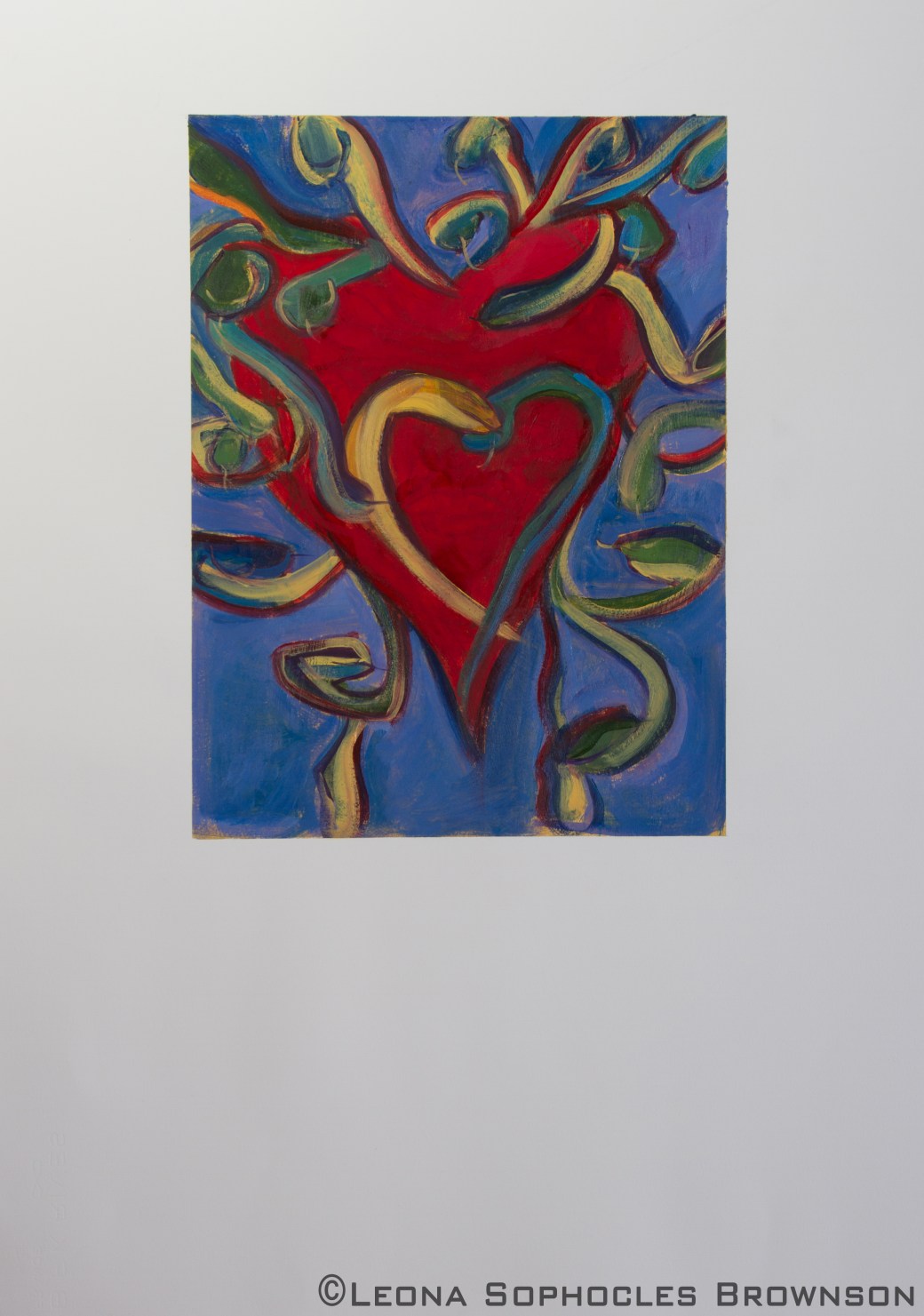 Medusa Heart | Acrylic on primed, archival paper | 22"x30" unframed